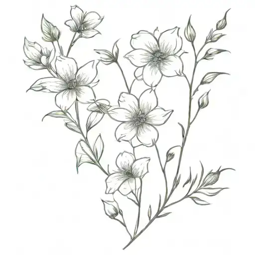 November October July Birth Flowers Intertwined