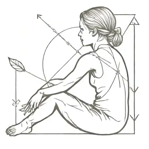 Arrow Line Encompass Child Sitting
