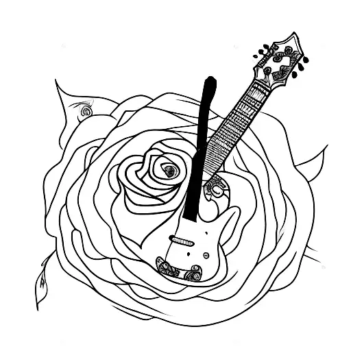 Guitar With Roses R