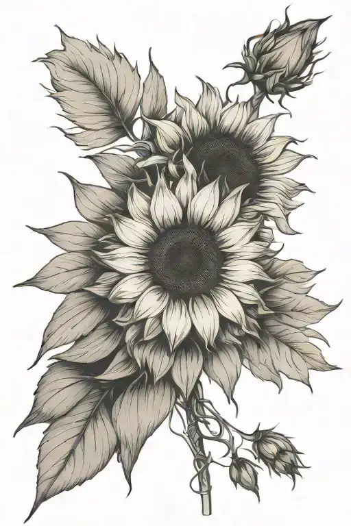 Sunflower Bouquet Tied