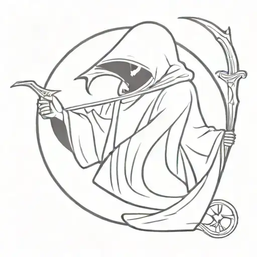 Yin Yang Grim Reaper Holding