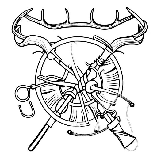 Fishing Hook And Antlers