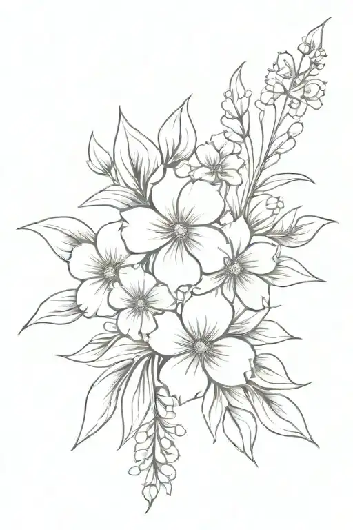 Floral Bouquet With Maltese Cross