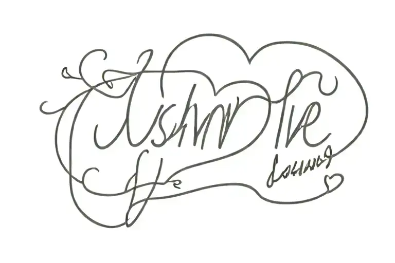 Aesthetic Heart And Name Jushmine