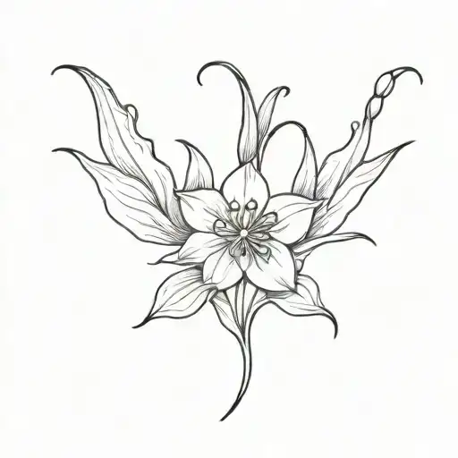 Daffodil Lily Of Valley Symmetrical Design