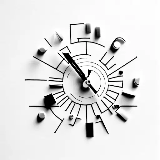 Virginia Woolf's Minimal Portrait Line In A Clock