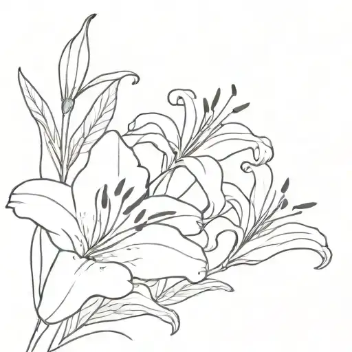 Fine Line Lily Flower