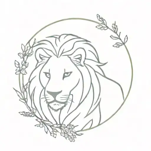 Lion And Lavender Flower