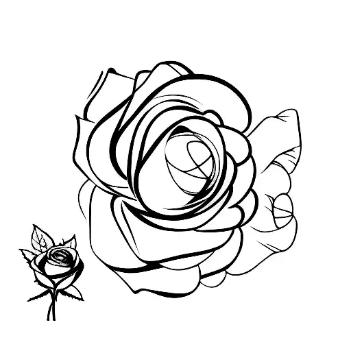 A Rose With A Basketball And Soccer Ball Intertwined In Its Stem