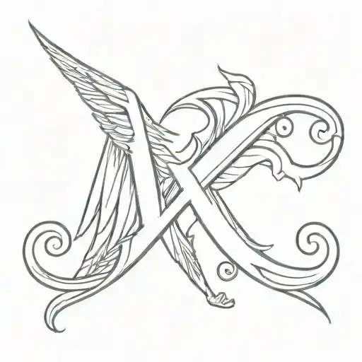 Letter B Shaped Into A Valkyrie