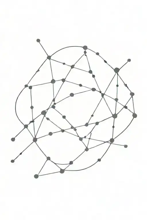 Orion Constellation Lines Connecting With Red Star In Orion's Heart