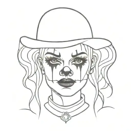 Gothic Clown Woman