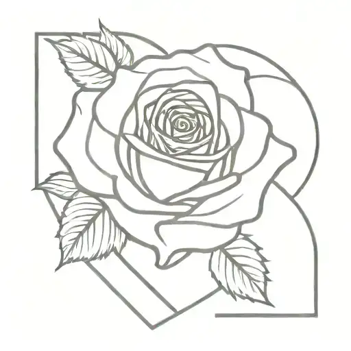 Heart Rose Letters B & M