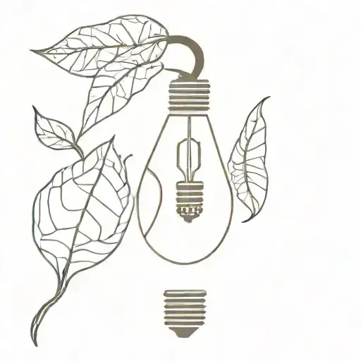 Lightbulb And Leaf