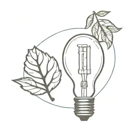 Lightbulb And Leaf