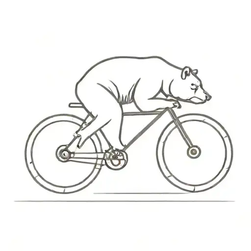 Bear On A Bike