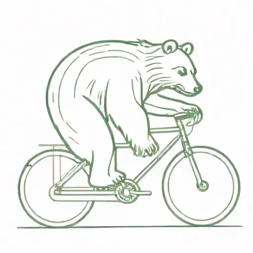 Bear Riding A Bicycle