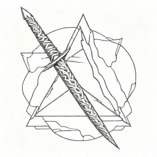 Delta Symbol Blade Sword Symbol