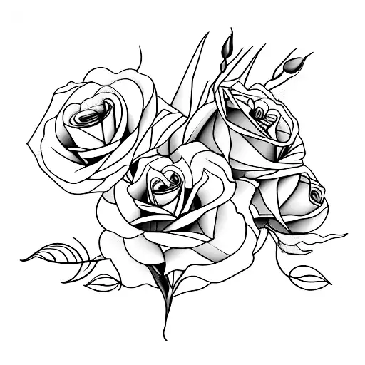 Rose And Gladiolus Flowers Bouquet