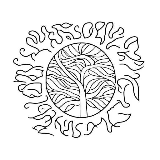 Sycamore Tree With The Number 13924 Underneath