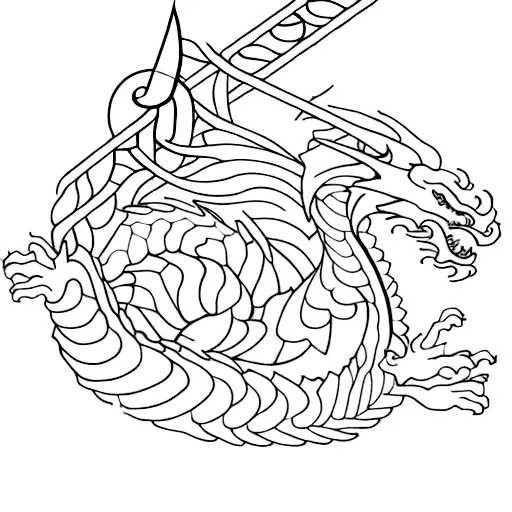 A Musical Staff Made Of Dragon Scales