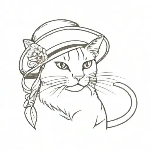 Cat With A Straw Hat One Piece Featuring