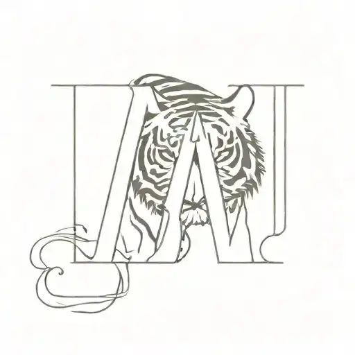 Letter M And Tiger
