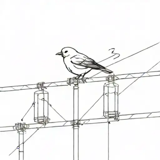 Bird On Electric Pylon