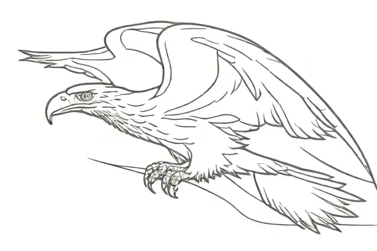 Eagle Flying Towards