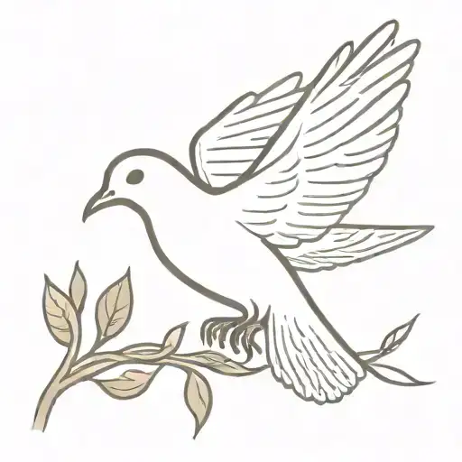 Dove Carrying An Olive