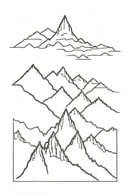 Divine Mountain Range Silhouette