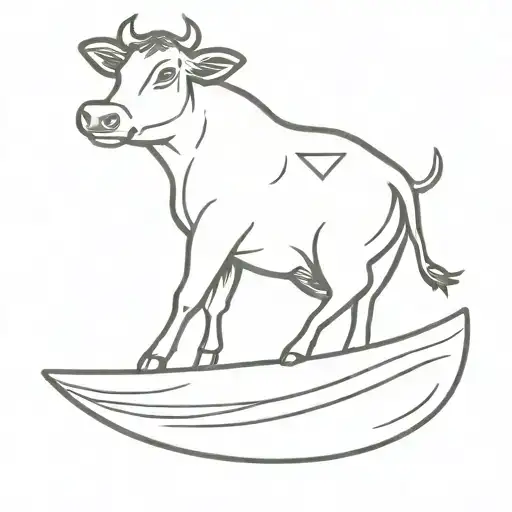 Otis The Cow Surfing