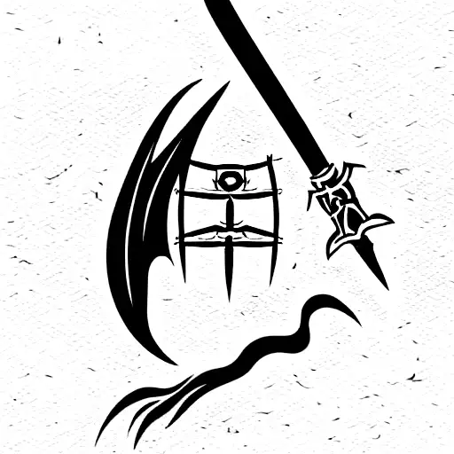 Samurai Con Espada Flameante