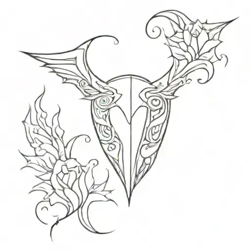 Gothic Chest Tattoo Design