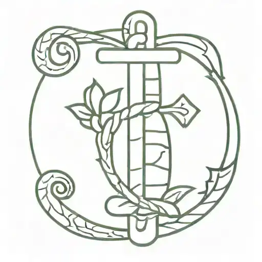 Rod Of Asclepius Symbol With Cactus Shaped Like