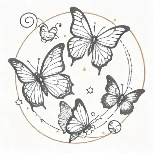 Butterfly And Space