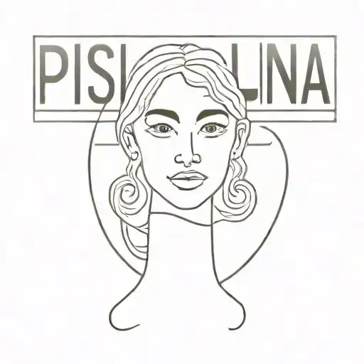 A Little Moka Outline And The Word Pisolino