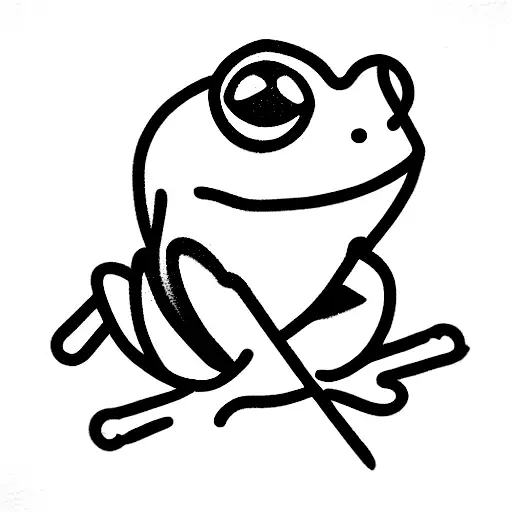 A Frog Smoking A Sigaret