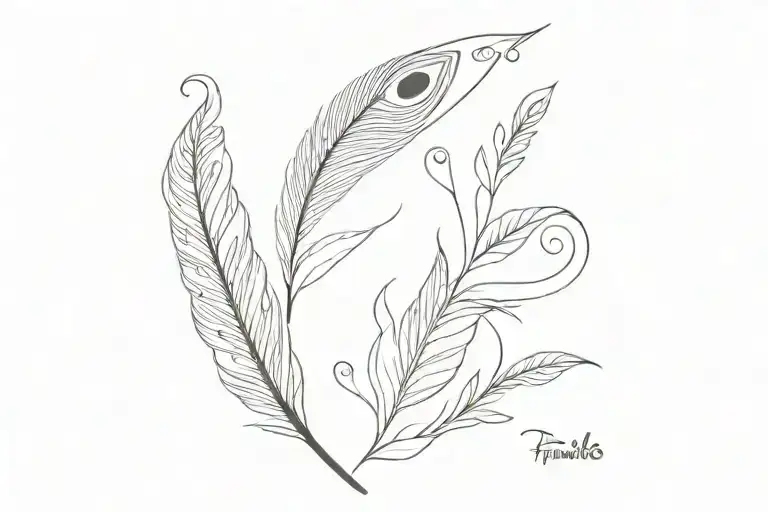 Flute And Peacock Feather