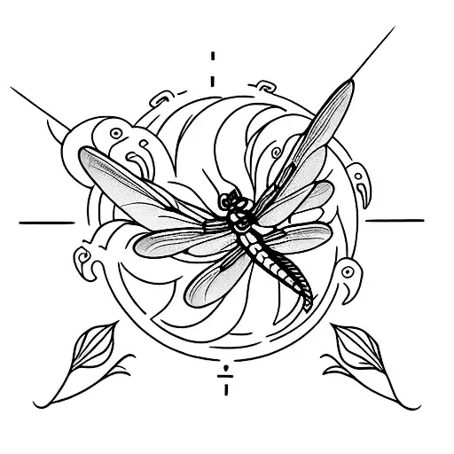 Dragon Fly With Trail