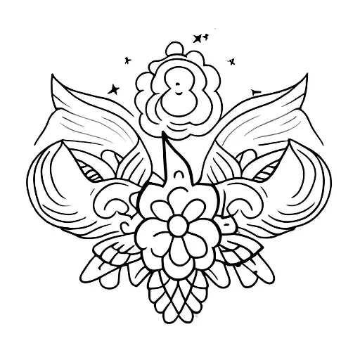 Small Wing Tatto Whit Number 2 On Ankle