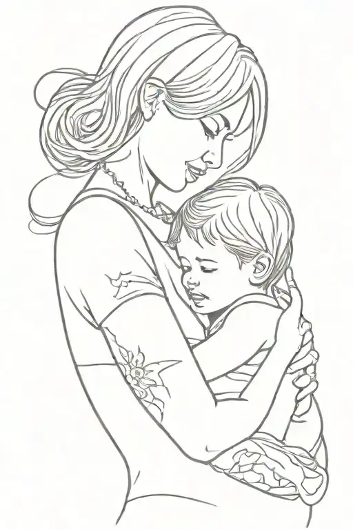 Mom Holding A Bad Female Child