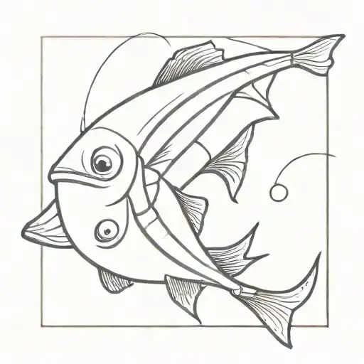 Basic Fishing Tattoo Design