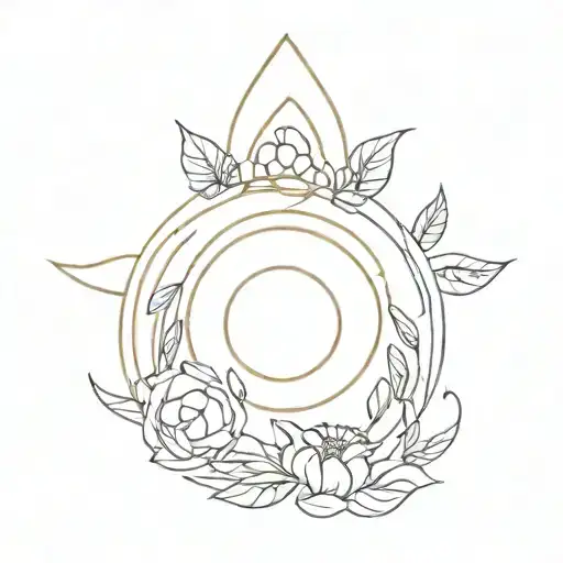 A Tattoo Representing Awareness And Enlightenment With A Floral Twist