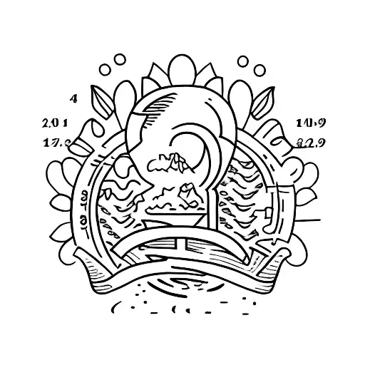 Sibling Tattoo With Year Of Birth And A Mark To Show Order Of Birth