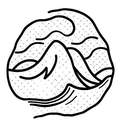 Simple Wave And Mountain