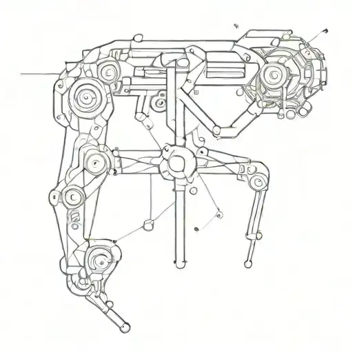 An Abstract Representation Of Machine Learning Algorithms Intertwined With Art Supplies