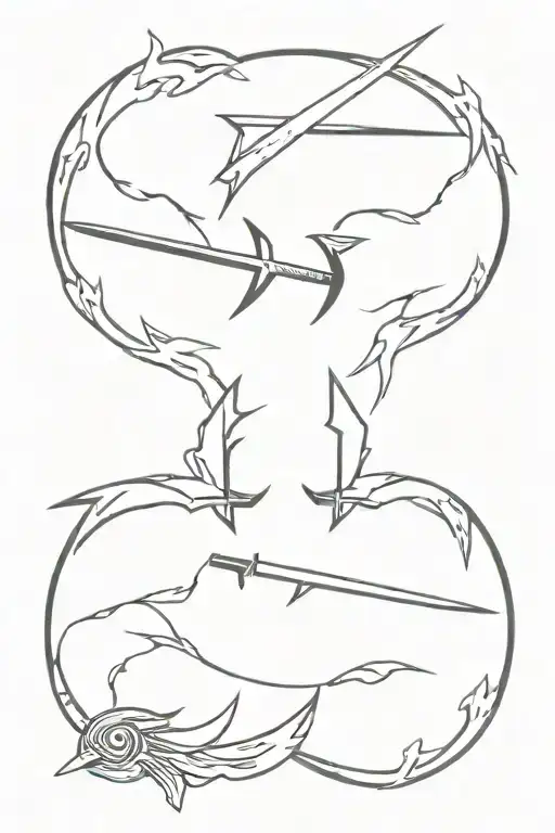 Katana And Lightning Bolt