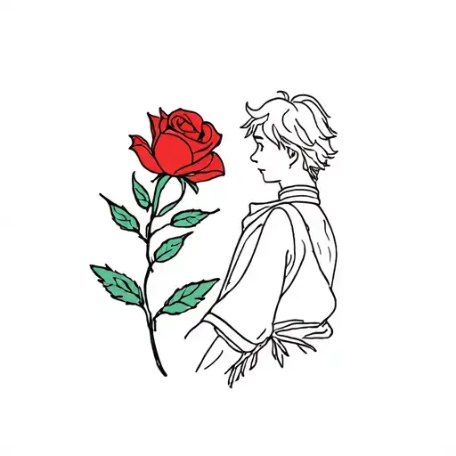 The Little Prince And A Rose