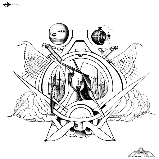 Combine Elements From Different Hieronymus Bosch Paintings Into A Surreal Tattoo Design